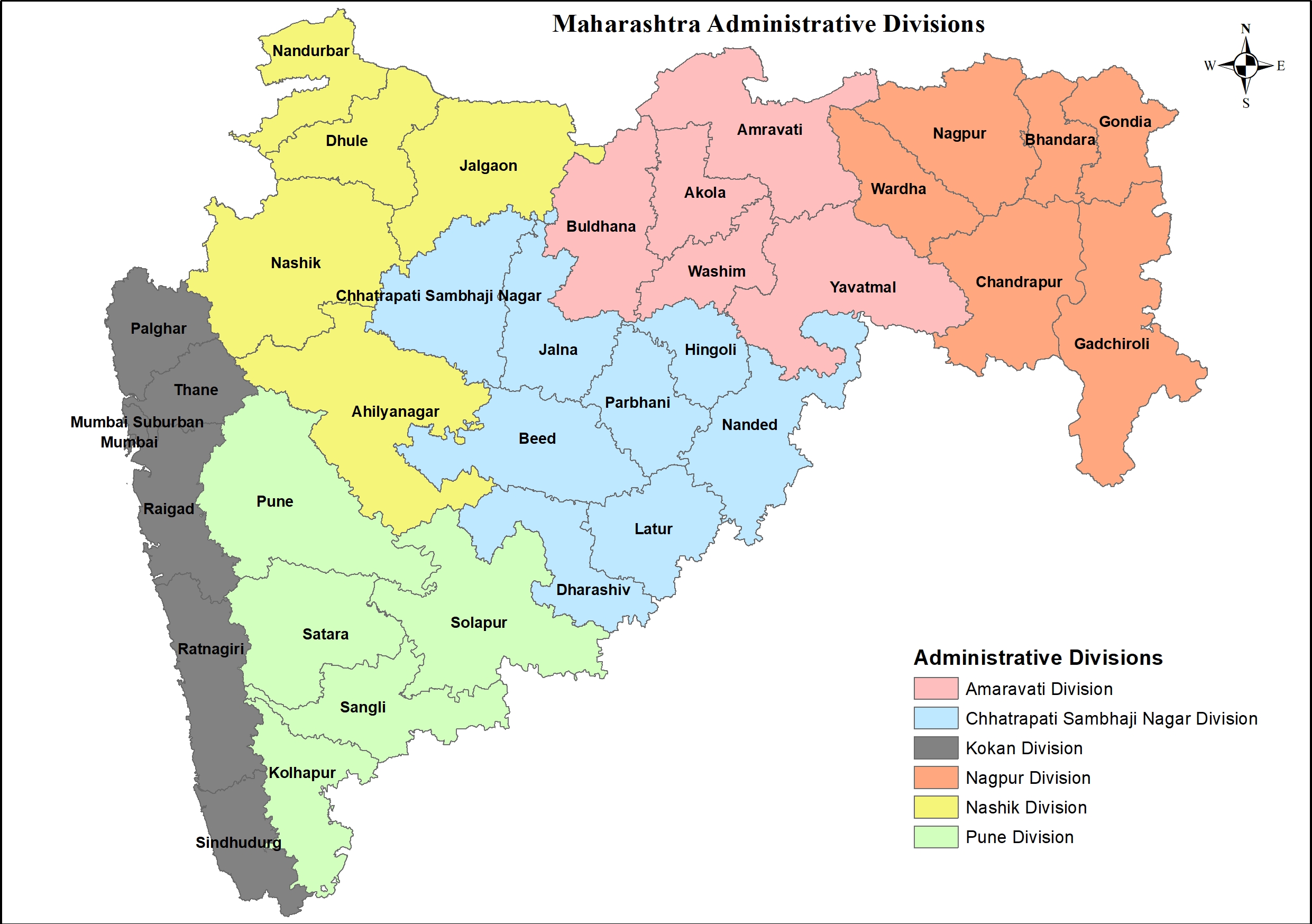 Maharashtra Map - English